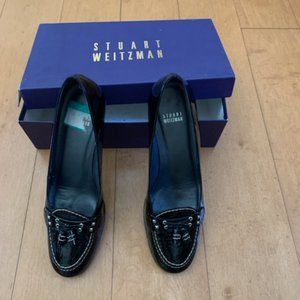 Black Stuart Weitzman Moccasin-esque Heels